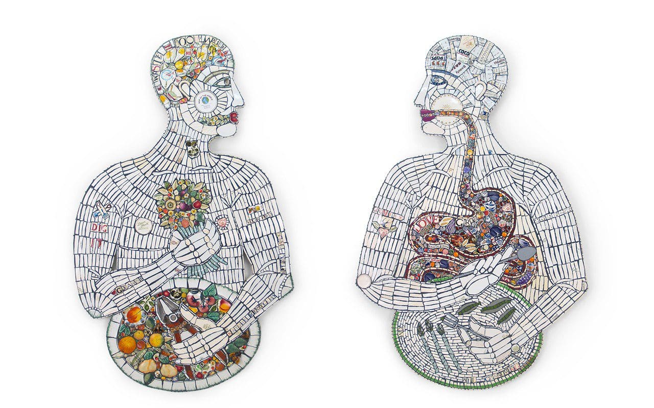 Nature Recycles Everything and All Consuming - mosaics by Cleo Mussi