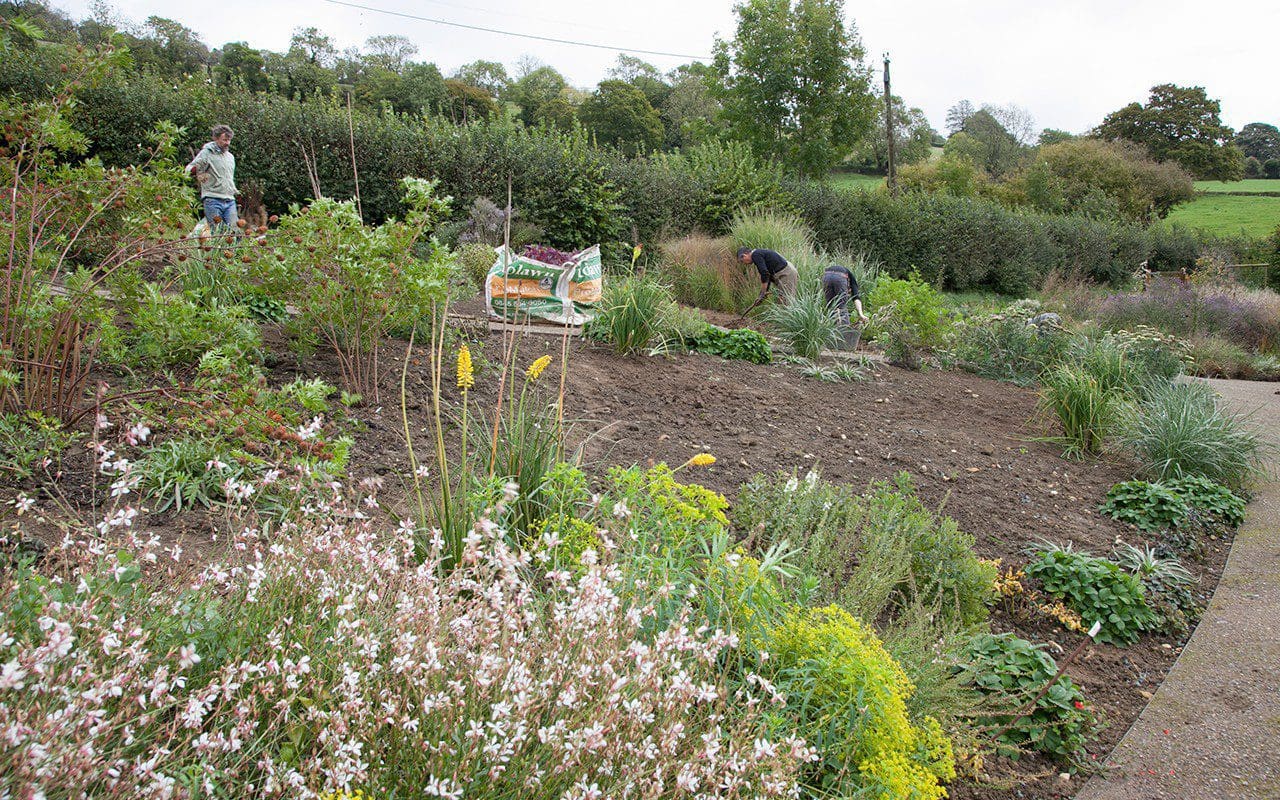 Dan Pearson's new garden prepared for planting. Photo: Huw Morgan